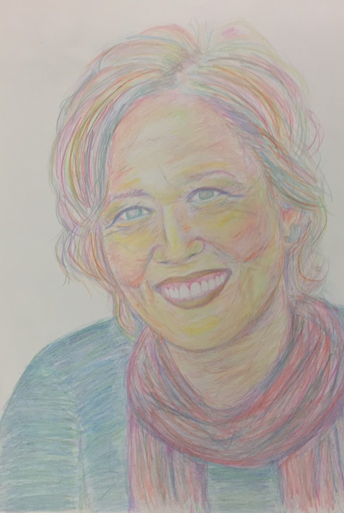 Original colour portrait of Ruth Ozeki by a Palmers Green Library staff member
